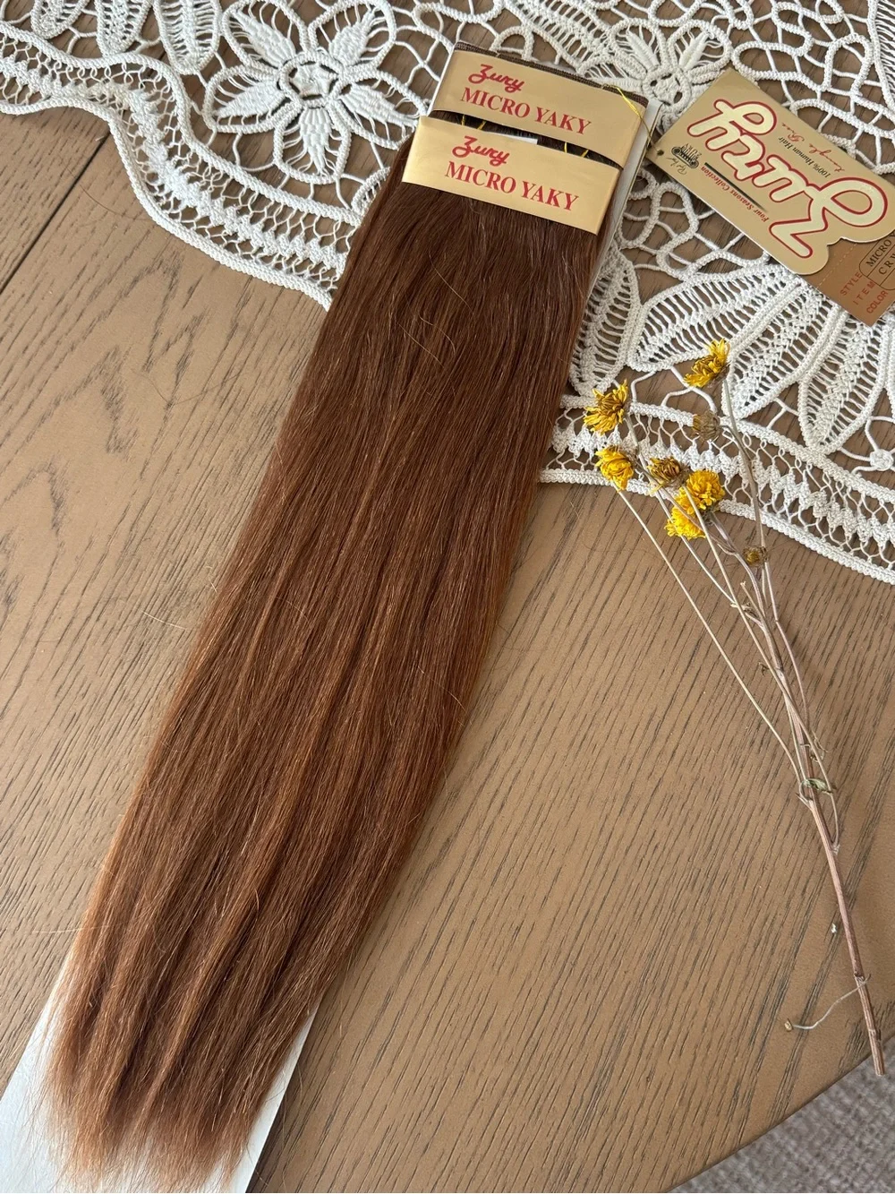 Zury Micro Yaky Weft Hair Extensions 100%‎ Human Hair Color #30 Straight Weave